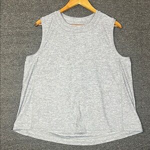 Athleta Gray Relaxed Boxy Fit Tank, Womens 1X